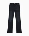 Emporio Armani J47 Mid-high Rise Jeans With A Flared Leg In A Worn-look Stretch Denim