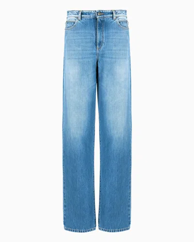 Emporio Armani J4b Mid-rise Straight-leg, Comfort-denim Jeans In Blue