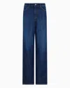 Emporio Armani J4b Mid/high-rise Straight-leg, Denim Jeans In Blue