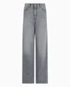 Emporio Armani J4b Mid/high-rise Straight-leg, Denim Jeans In Blue