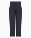 Emporio Armani J4h Icon Oval-leg Jeans In Garment-dyed Drill In Navy Blue