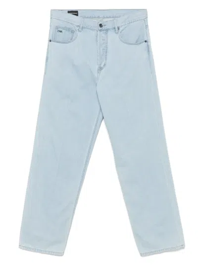 Emporio Armani Denim Cotton Jeans In Clear Blue