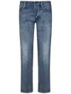 Emporio Armani Official Store Jean J06 Coupe Slim En Denim Confort Effet Blanchi In Blue