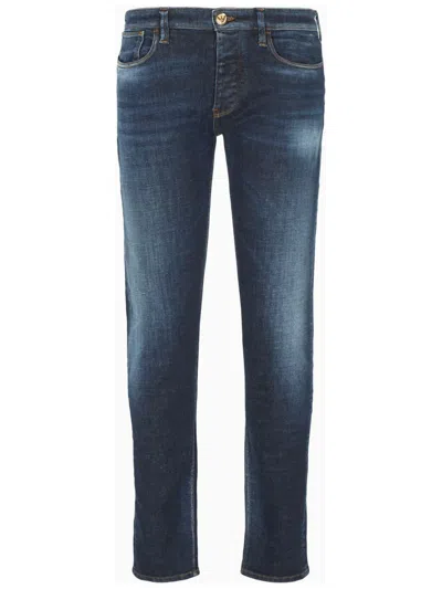 Emporio Armani J75 Slim-cut Jeans In Blau