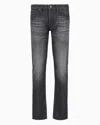 Emporio Armani J75 Slim-fit, Rinse-washed Stretch Denim Jeans In Black