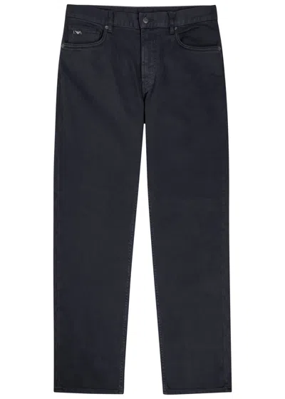Emporio Armani Logo-detail Denim Jeans In Black