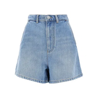 Emporio Armani 'j77' Denim Shorts In Blue