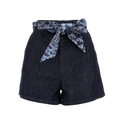 Emporio Armani 'j77' Denim Shorts In Blue