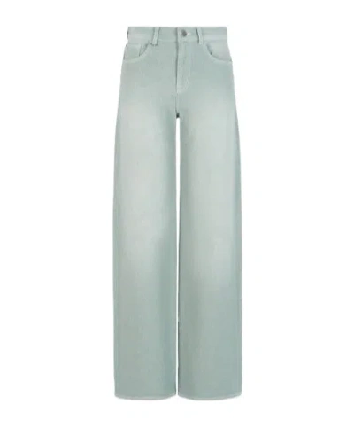 Emporio Armani Official Store J7e Mid-rise Straight-leg Jeans In Piece-dyed Cotton Drill In Green
