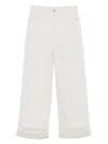 Emporio Armani Linen Blend Wide-leg Jeans In Grau