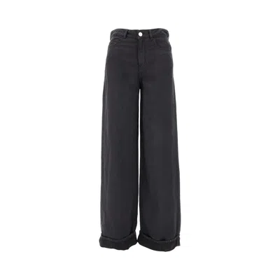 Emporio Armani 'j8b' Linen-blend Pants In Blue