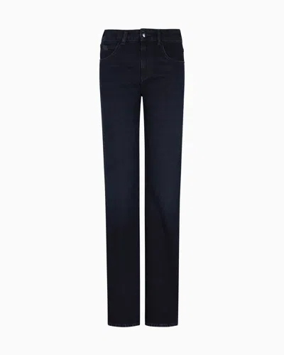 EMPORIO ARMANI J9D WORN-LOOK, SLIM-FIT DENIM JEANS