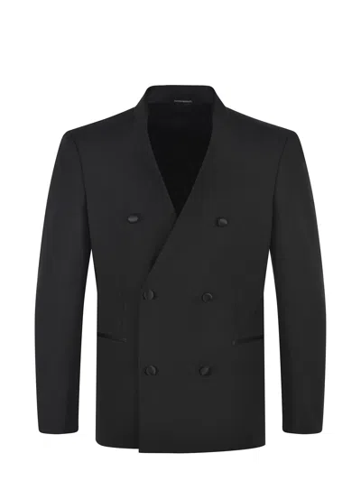 Emporio Armani Jacket Wool In Black