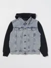 Emporio Armani Hooded Denim Jacket In Denim