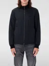 Emporio Armani Ribbed Collar Bomber Jacket In Schwarz