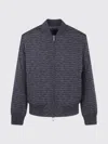 Emporio Armani Script-print Bomber Jacket In Blue