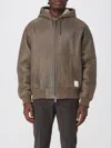 Emporio Armani Lamb Shearling Oversized-fit Blouson In Brown