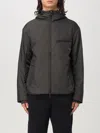 Emporio Armani Hooded Jackets With Long Sleeves And Side Pockets In Military