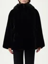 Emporio Armani Faux Fur And Nylon Reversible Jacket In Black