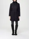 Emporio Armani Nylon Midi Down Jacket In Black