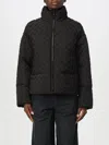 Emporio Armani Basket-weave High-neck Jacket In Schwarz
