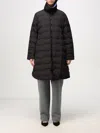 Emporio Armani Water-repellent, Reversible Three-quarter Length Jacket In Wavy Quilted Nylon In Schwarz