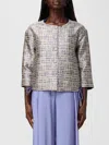 Emporio Armani Jacquard-pattern Drawstring Jacket In Multi