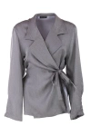 Emporio Armani Long-sleeved Casual Jacket In Grigio