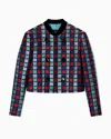 Emporio Armani Jacket In A Jacquard Wool-blend With An All-over Check Motif In Multi