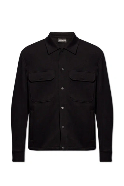 Emporio Armani Jacket With Logo In Black