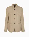 Emporio Armani Vertically Striped Blazer In White