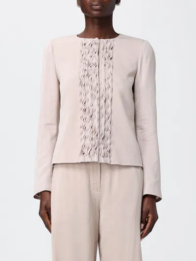 Emporio Armani Jacket  Woman Color Beige In White