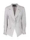 Emporio Armani Shirred-panel Single-breasted Blazer