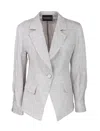 Emporio Armani Shirred-panel Single-breasted Blazer