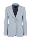 Emporio Armani Single-breasted Jacket In Technical Gabardine In Beige