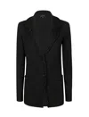 Emporio Armani Crystal-embellished Blazer In Black