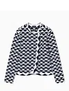 Emporio Armani Jacquard Viscose-blend Jacket In Black