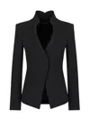 Emporio Armani A Blazer With A Missing Corner Lapel In Black