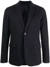 Emporio Armani Tailored Single-breasted Jacket Dart Detailing In Black