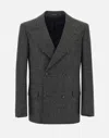 Emporio Armani Grisaille Regular Fit Double Breasted Suit Jacket In Grey