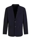 Emporio Armani Blazer Single-breasted Pintuck Detailing In Iconico 0920