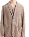 Emporio Armani Relaxed Fit Goat Suede Blazer In Multicolor