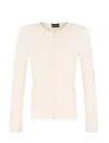 Emporio Armani Ottoman Jersey Zip-up Jacket In Warm White