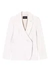 Emporio Armani Long-sleeved Suit Jacket In White