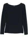 Emporio Armani Jacquard Jersey Jumper With A Geometric Pattern