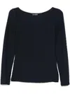 Emporio Armani Jacquard Jersey Jumper With A Geometric Pattern