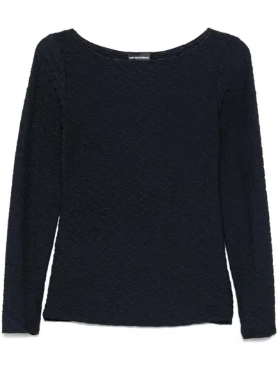 EMPORIO ARMANI EMPORIO ARMANI JACQUARD BOAT-NECK TOP