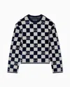 Emporio Armani Jacquard Chenille Jumper With Pattern In Multi