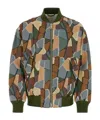 Emporio Armnai Multi Color Jacquard Bomber Jacket In Multicolor