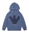 Emporio Armani Eagle-intarsia Hoodie In Multi